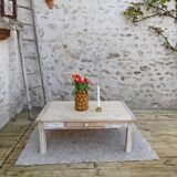 Table basse campagne patinée