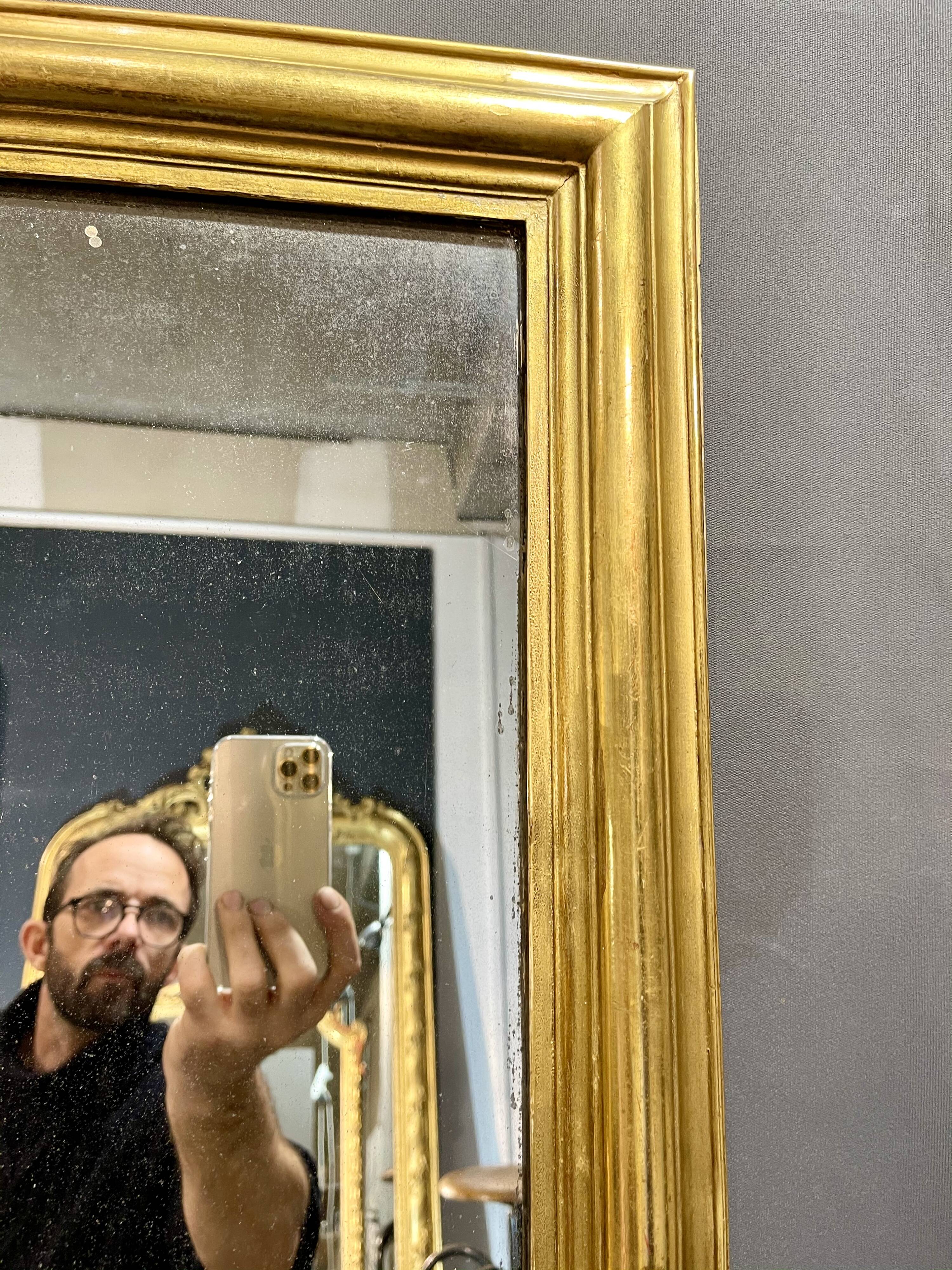 Mirror 119x98 period louis philippe 1840 gold leaf gilding