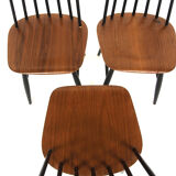 Set of 3 teak chairs, Jan Hallberg, Edsbyverken, Sweden, 1960