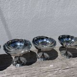 6 large stainless steel bowls 1970