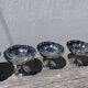 6 large stainless steel bowls 1970