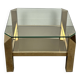 Coffee table by Belgo Chrome 1970 in 23 carat plating