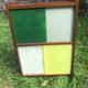Vintage 60s storage display case with sliding windows