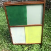Vintage 60s storage display case with sliding windows