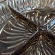 Amber glass compartmentalised serving bowl