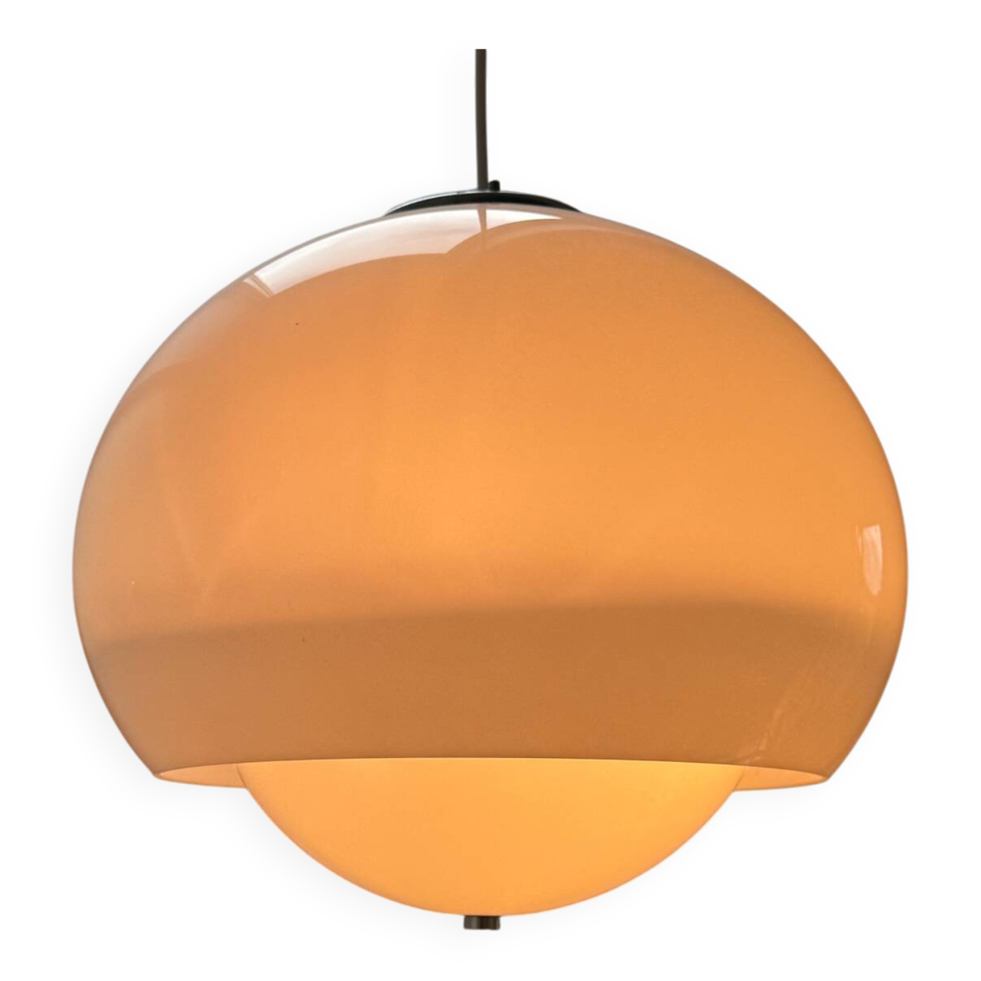 Vintage pendant lamp Harvey Guzzini Burgos: spatial suspension i