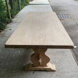 19th century monastery table renovated in raw oak 180cm