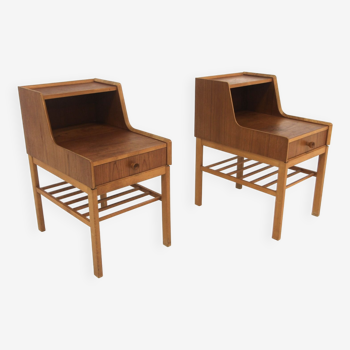 Set of 2 teak bedside tables, Sweden, 1960