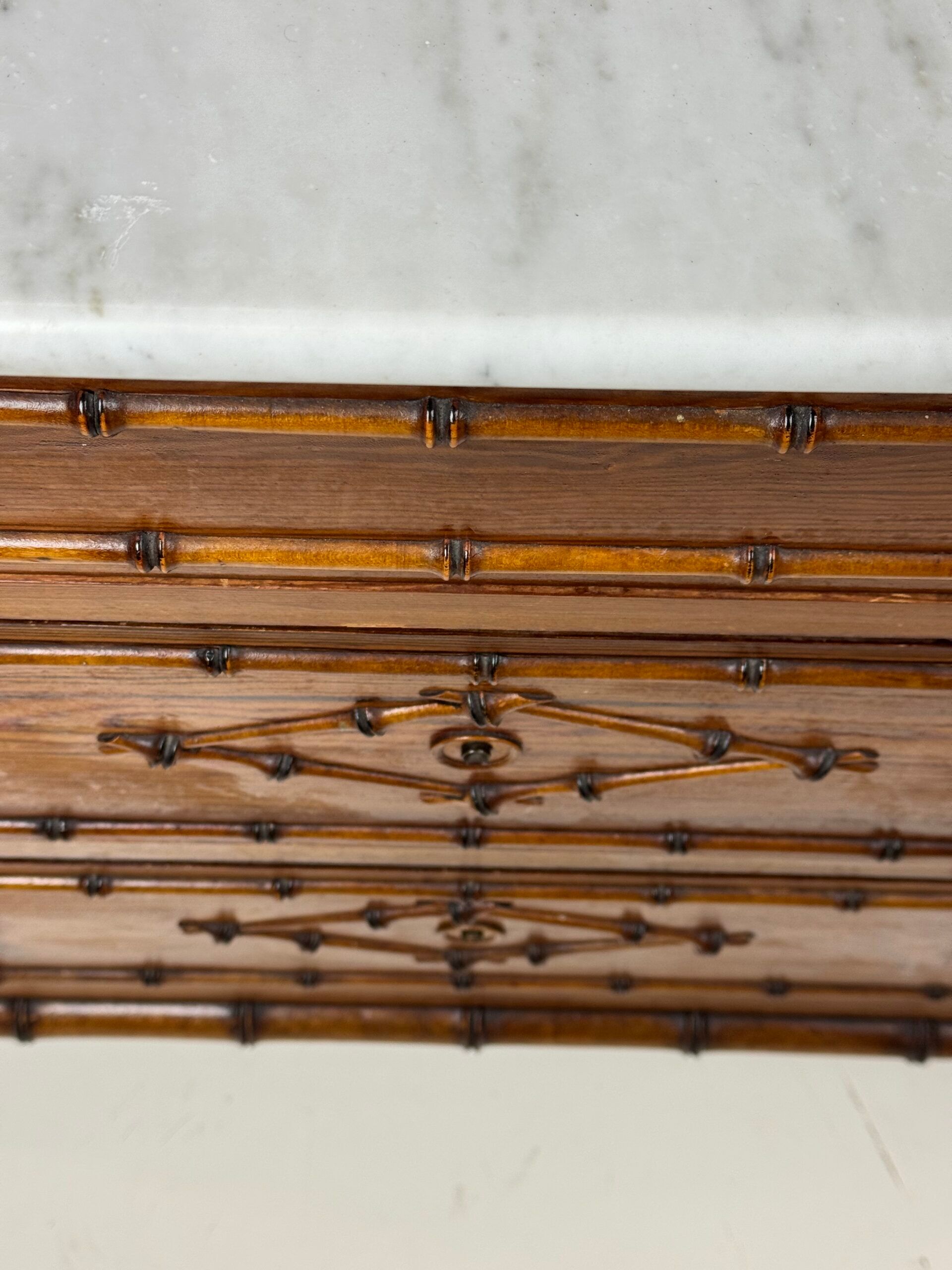 Faux bamboo chest of drawers 1900