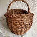 Domed wicker basket