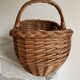 Panier osier forme bombée