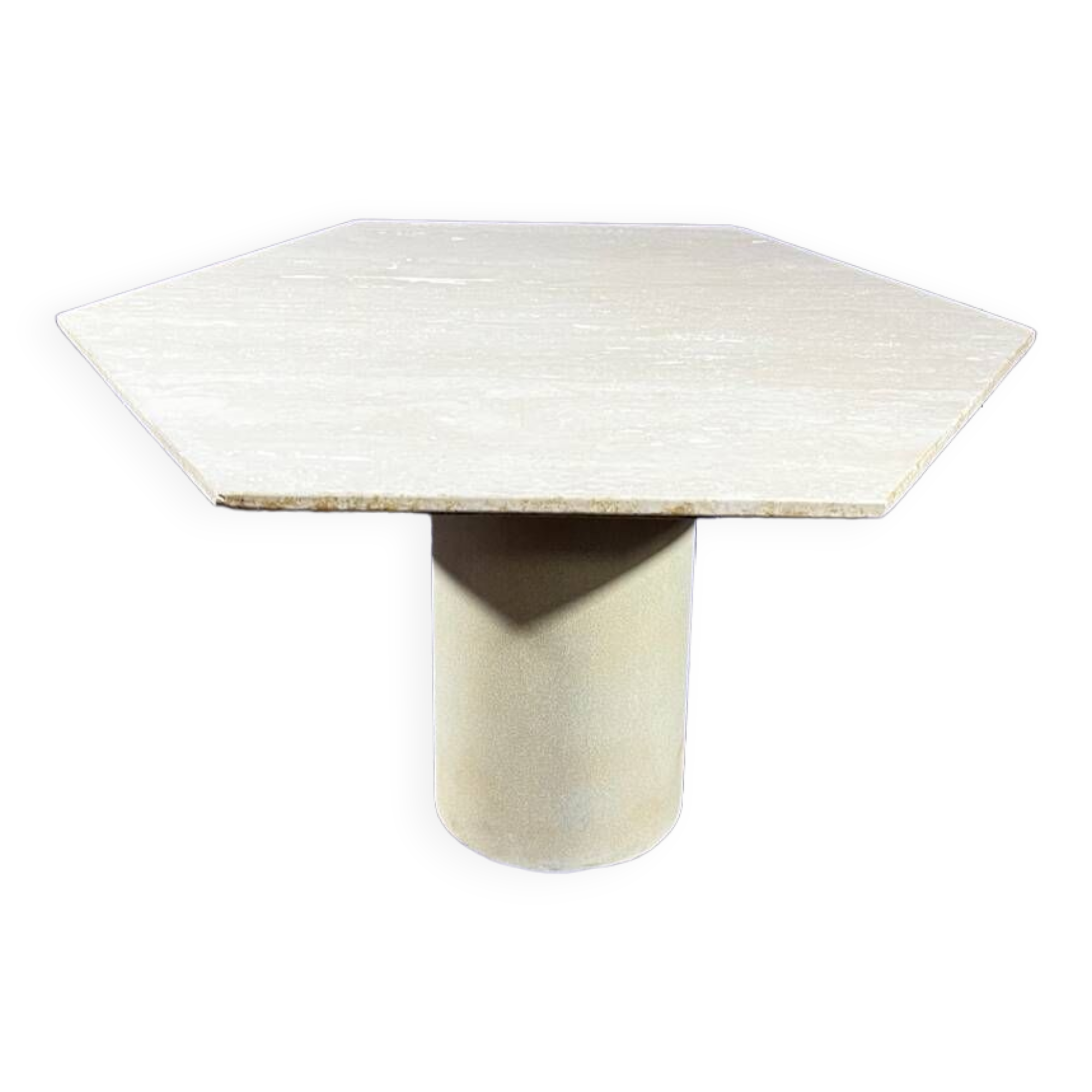 Table basse en travertin pied acier
