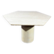 Table basse en travertin pied acier