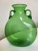 Neo-classical vase from 1960, Italian work in blown green bubble glass.