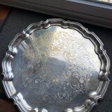 Silver metal tray