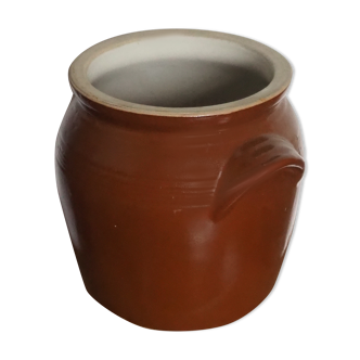 Vernified sandstone pot