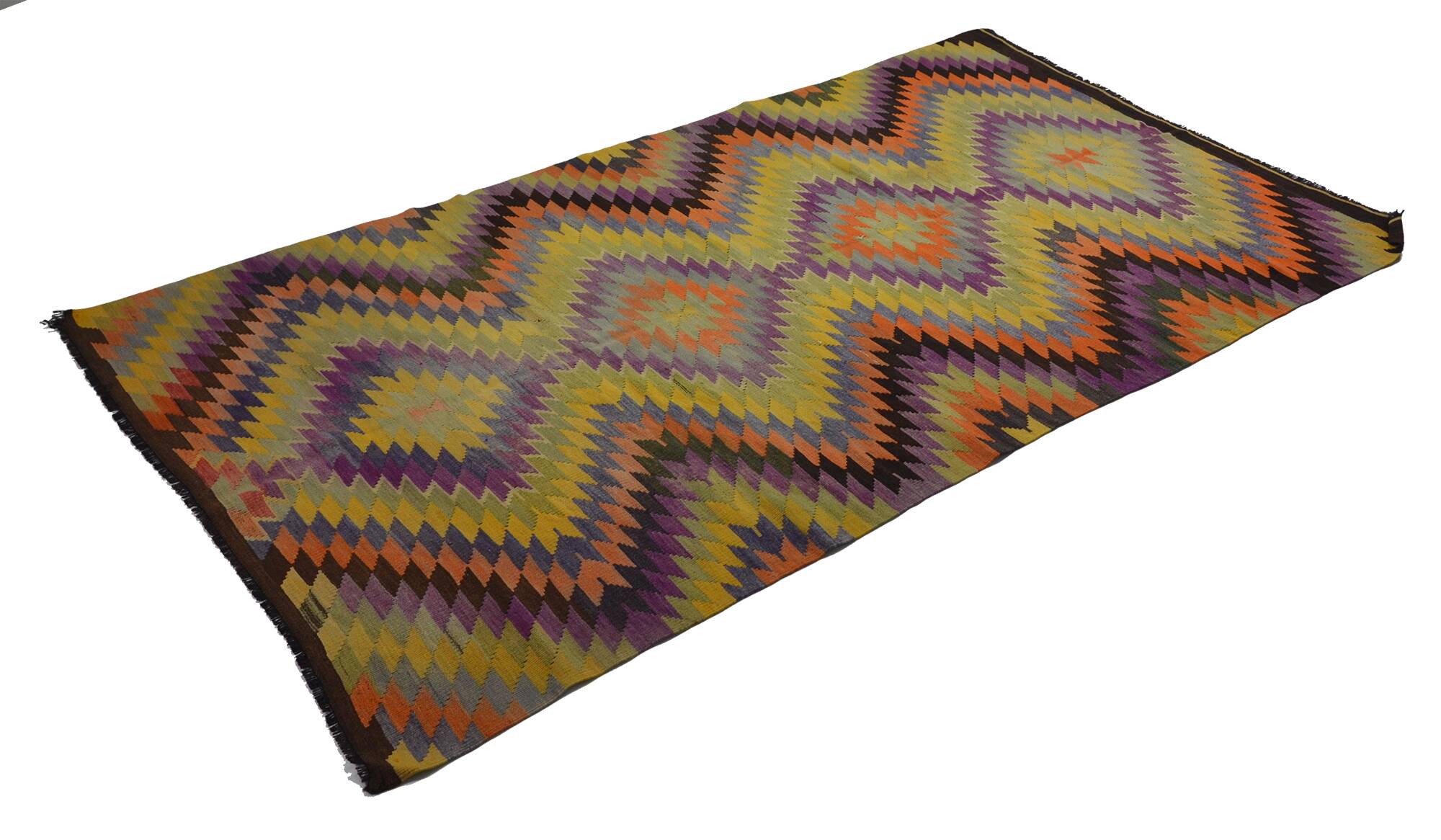Vintage Turkish Kilim Coloured 163x298 cm Handwoven Bohemian Spirit