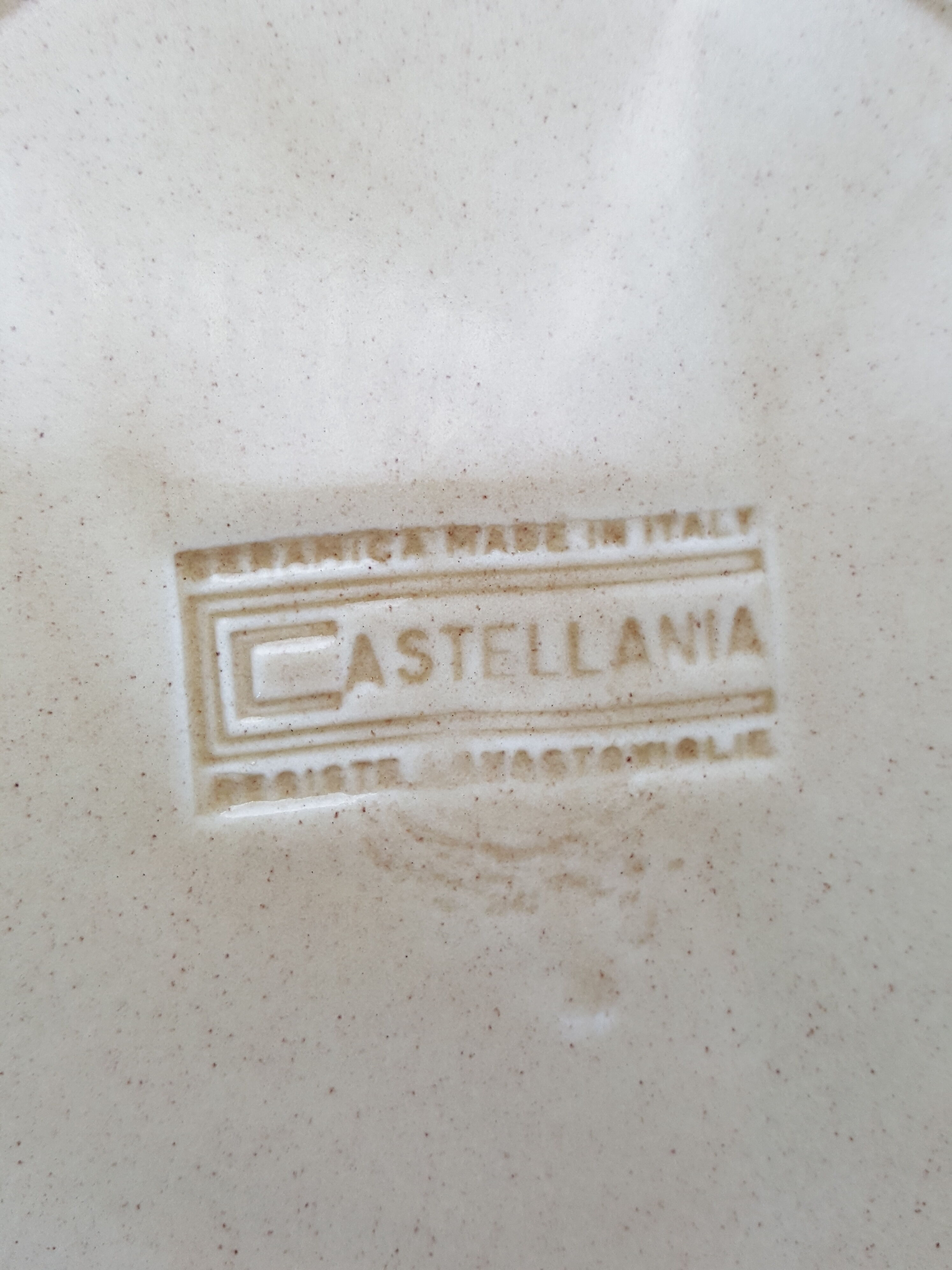 Lot of 3 ceramic plates castellania made in italy flowers