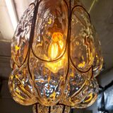 Murano glass hand-blown pendant light, mid-20th century