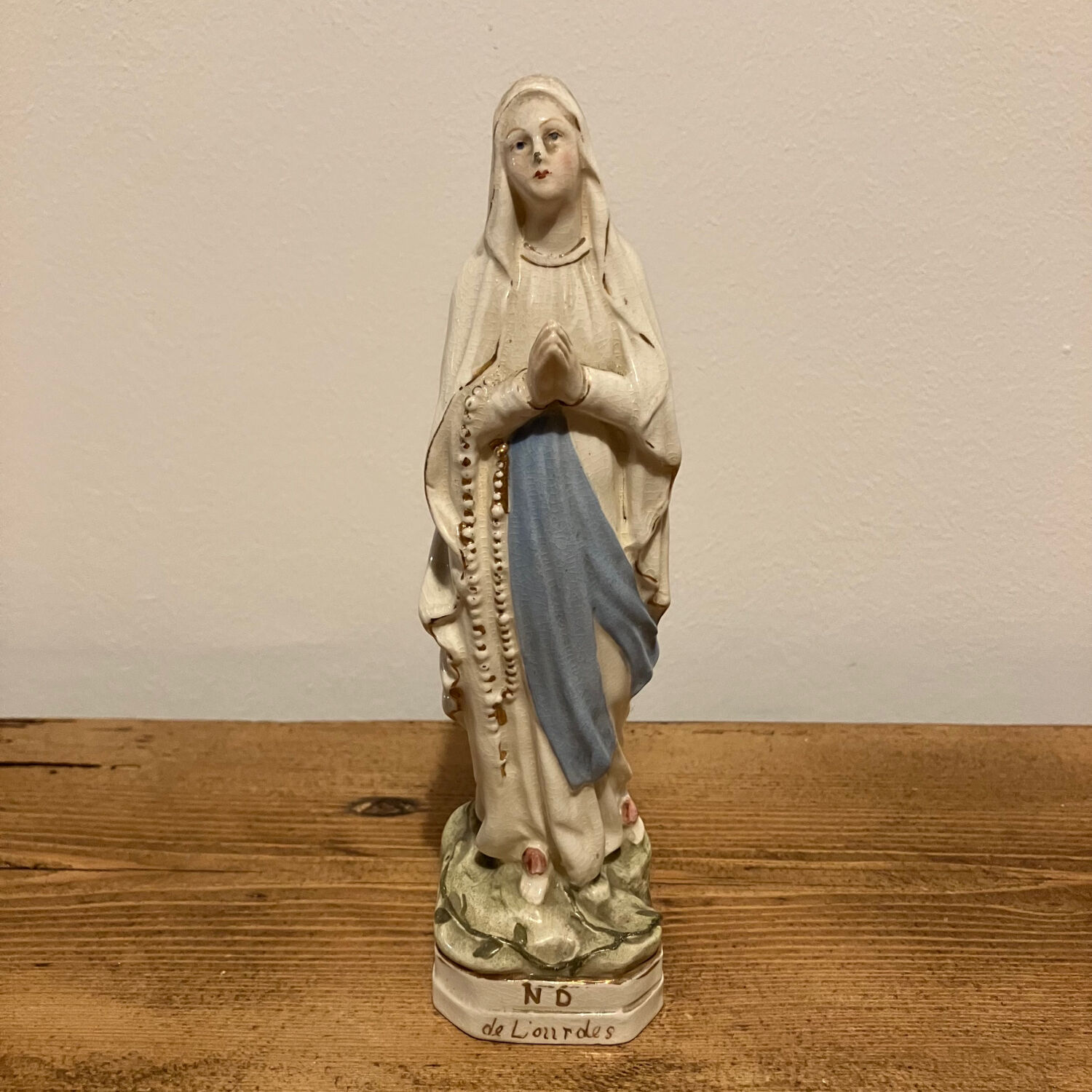 Statue of Our Lady of Lourdes in porcelain