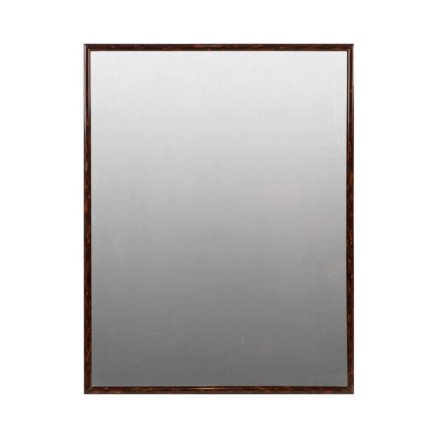 Rectangular French mirror in faux tortoiseshell