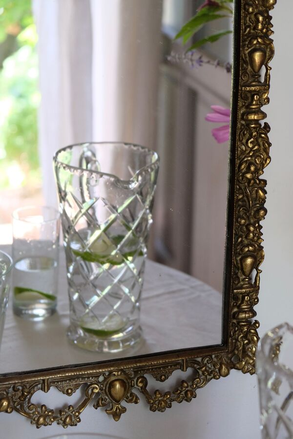 Broc en cristal taillé années 50