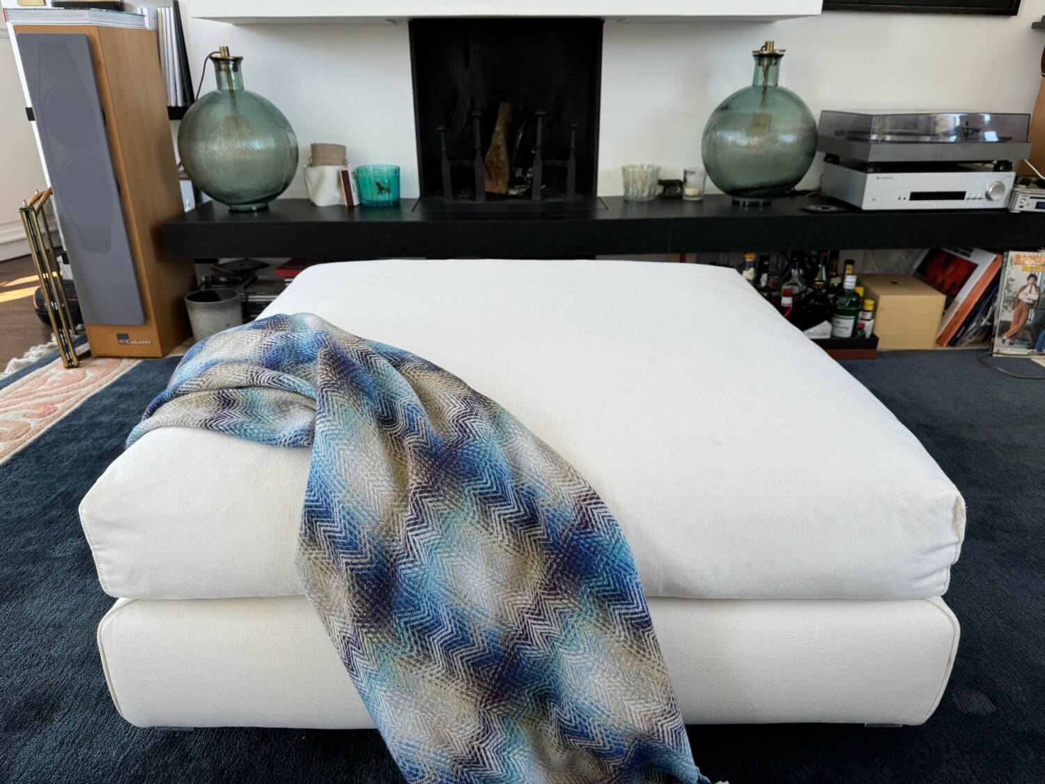 Large square Italian design pouf