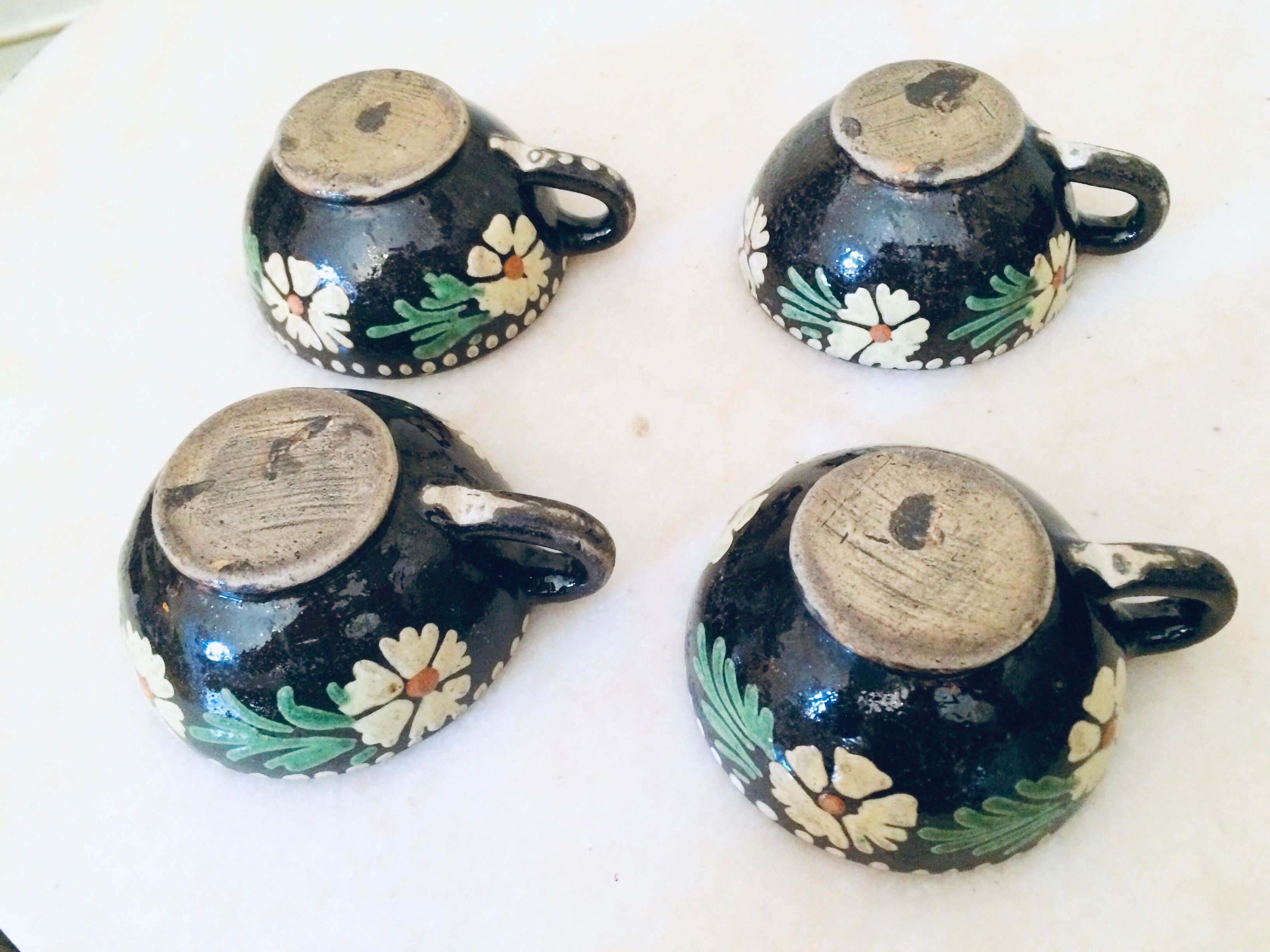 Old Marnaz terracotta cups
