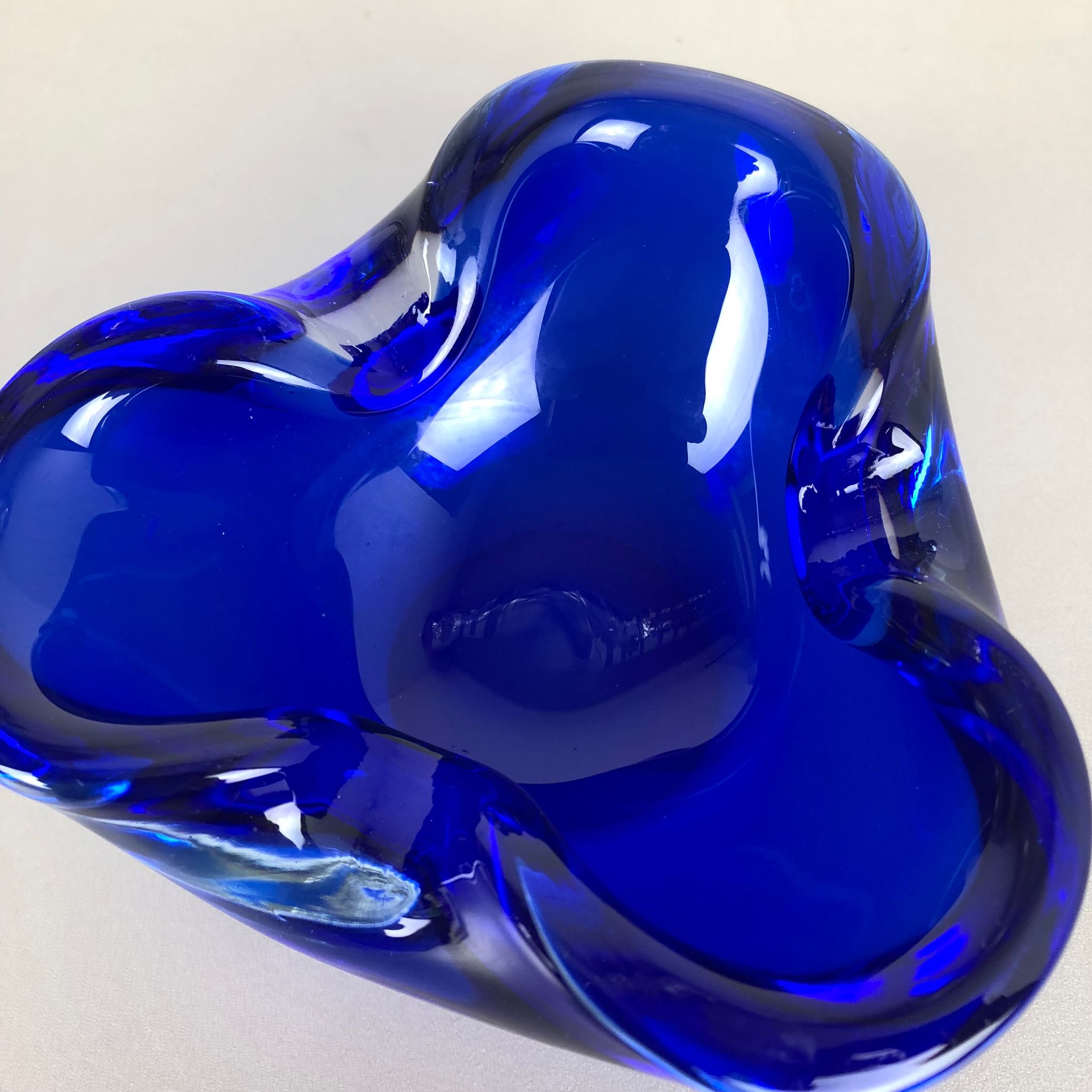 Cendrier Murano  "Blue" Italie années 1970
