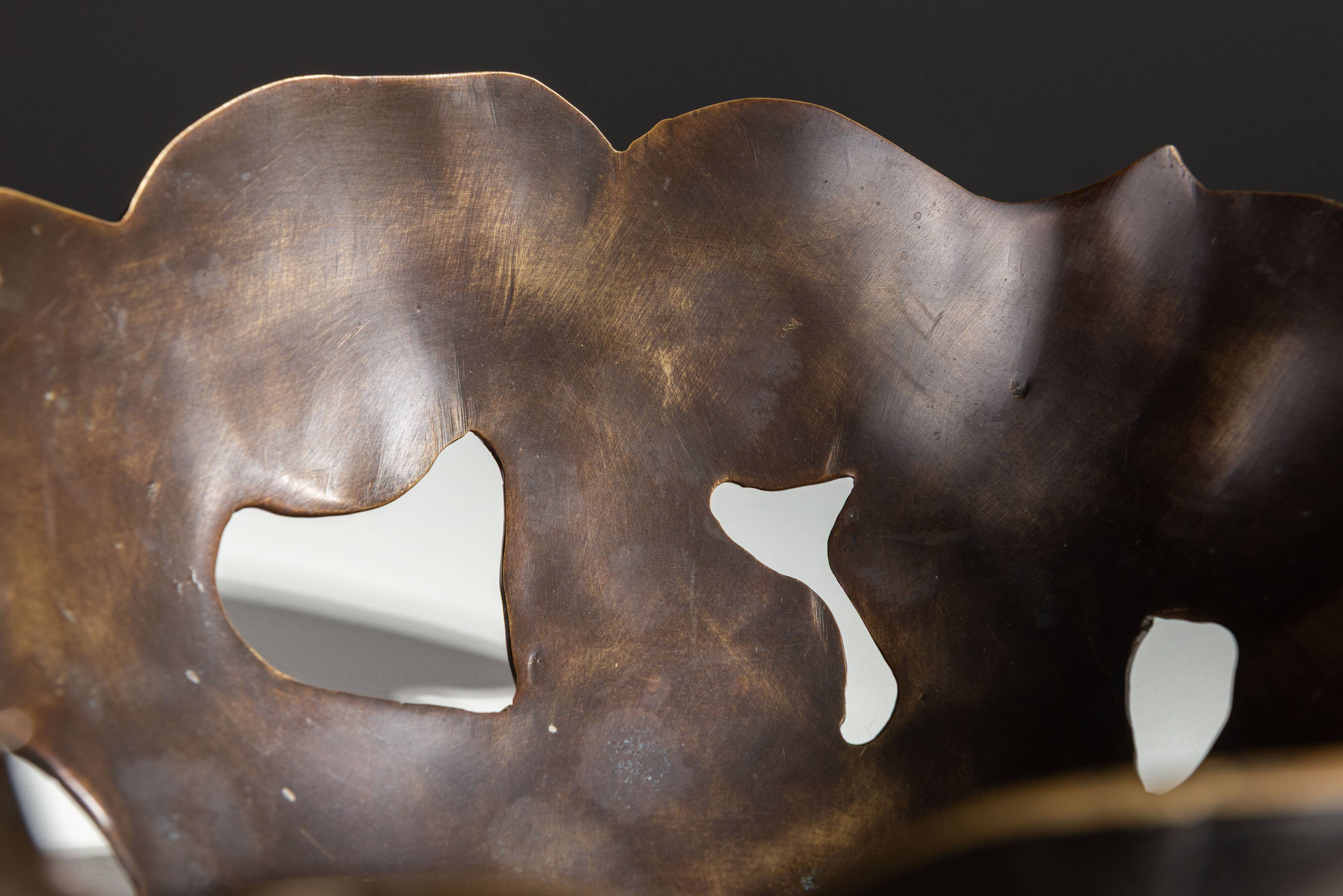 Solid brass decorated fruitbowl