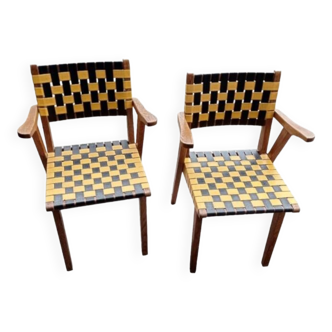 lot de deux fauteuils années 50 vintage