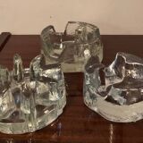 Set of 3 tea light candle holders from the 70s