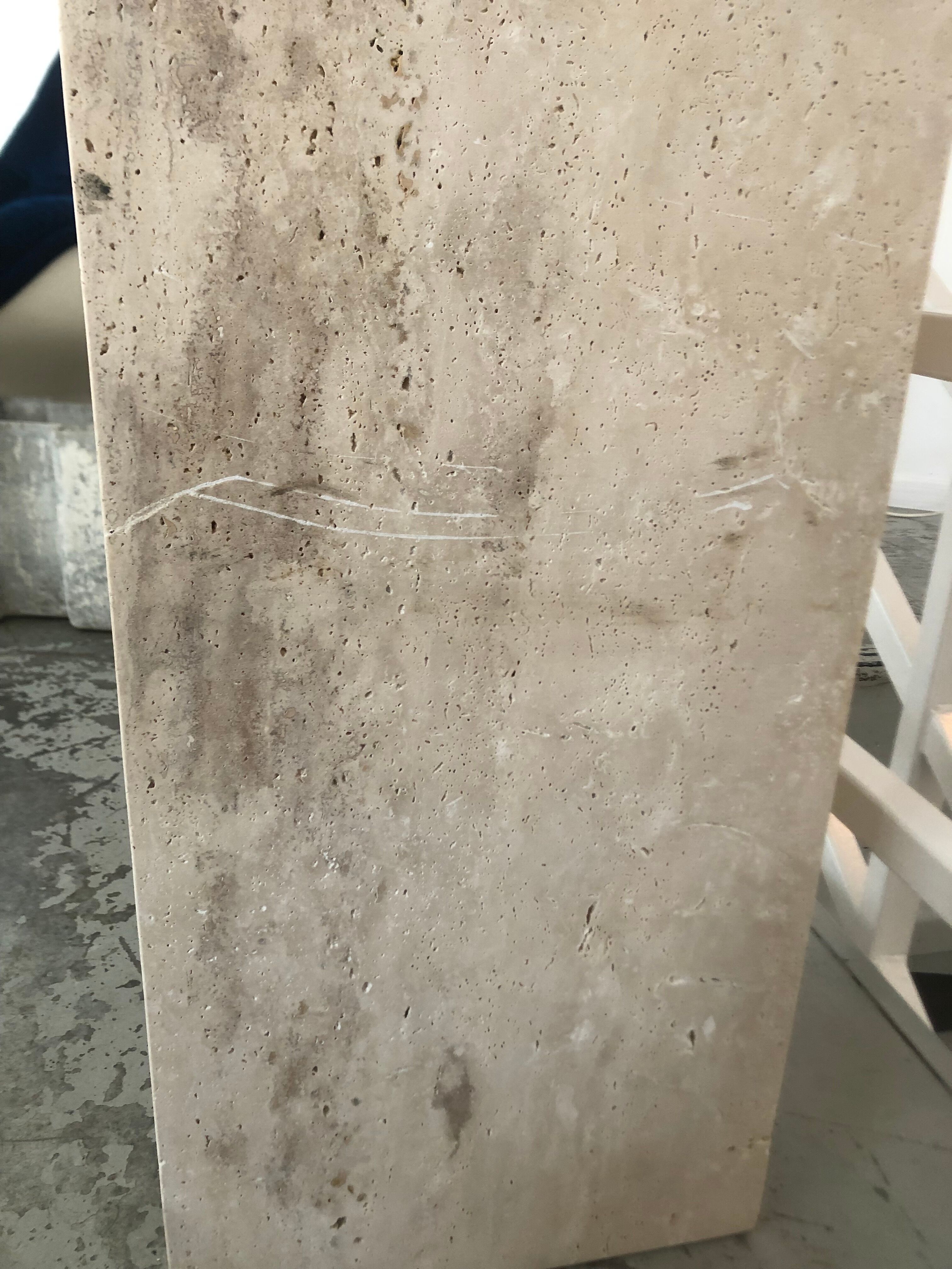 Travertine stele
