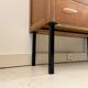 Commode 4 tiroirs en bois et métal noir années 1960