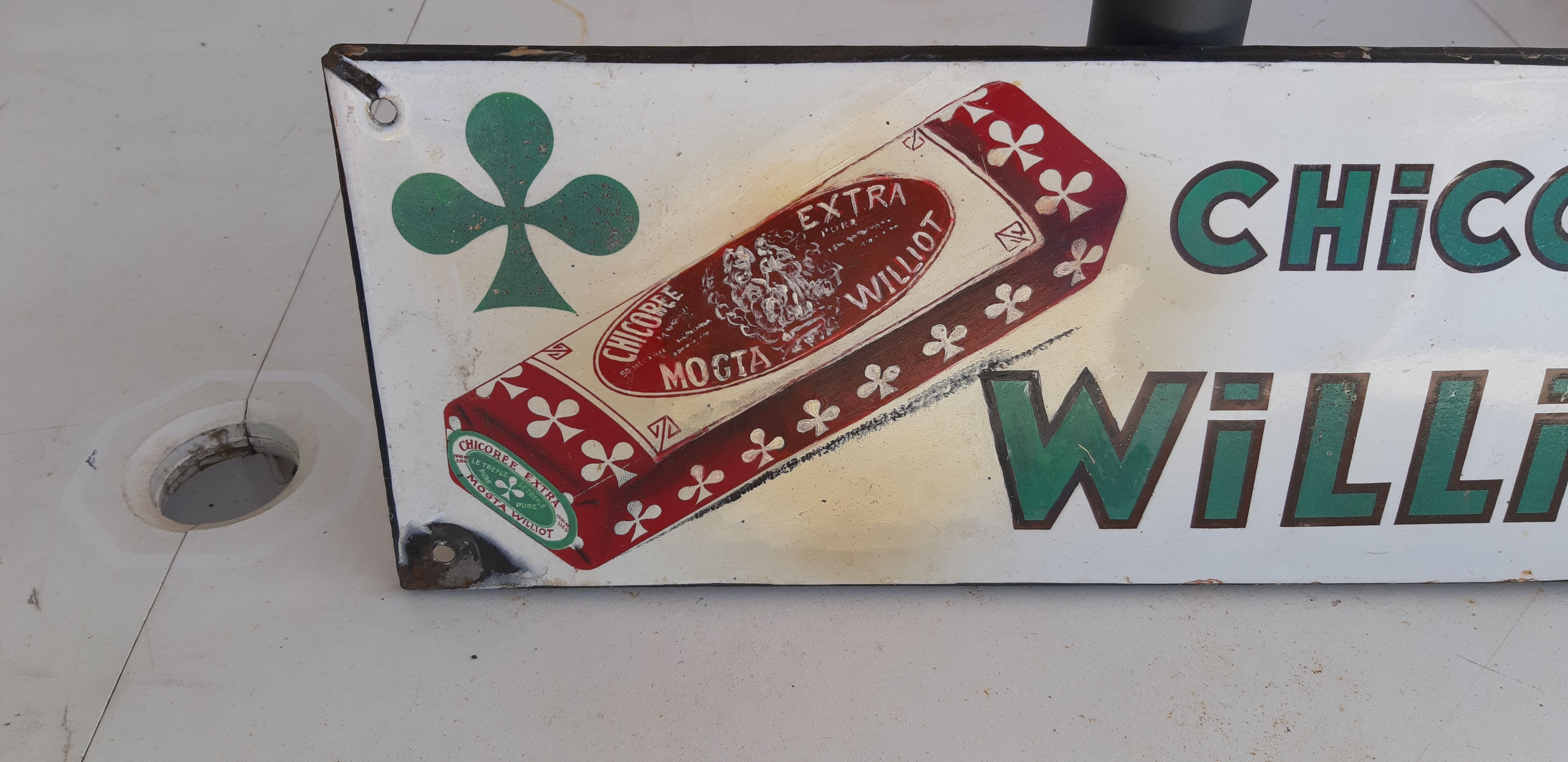 Enamelled plate Chicory Williot