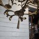 Vintage 5-light foliage chandelier in gold metal