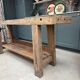 Old solid oak carpenter's workbench (renovated)