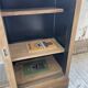 Oak sideboard with glass doors