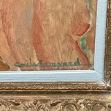 Huile sur toile par Emile Compard portrait de femmes et composition