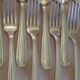 Silver covers 6 spoons 6 silver metal forks 21 cm Art Deco
