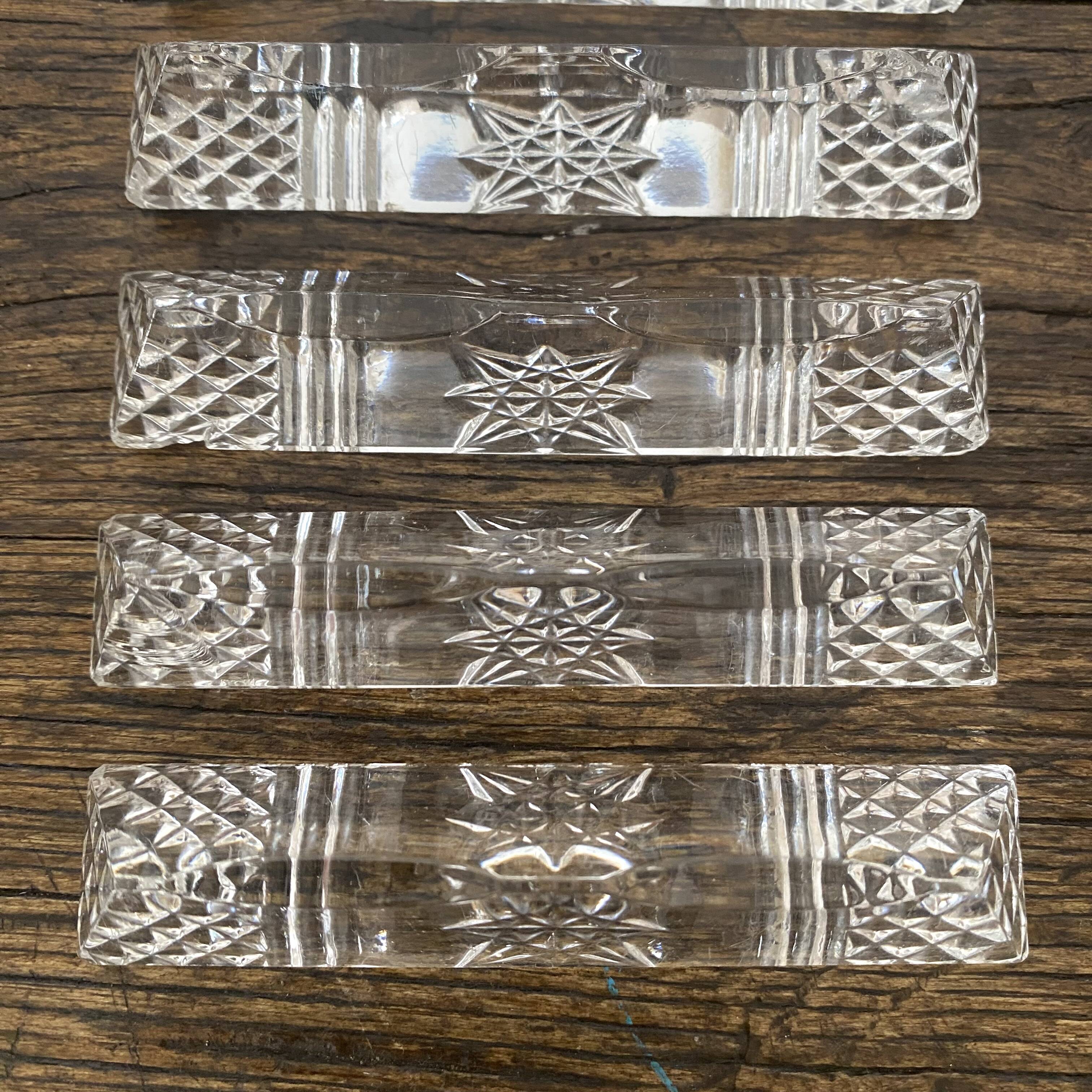 Porte couteaux vintage en verre