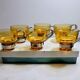 Amber glass espresso cups from the 1960s-70s. Italy