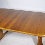 Scandinavian Solid Wood Teak Dining Table 1960s