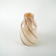 Beige glass vase, Danish design, 1970s, made in Denmark