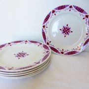 6 flat plates from Moulin des Loups and Hamage, Madeleine model 2106199