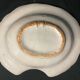 Antique polychrome earthenware shaving dish from La Rochelle, 18th century