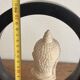 Sculpture Buddha Head in Reconstituted Stone on Khmer Thai Ring Base
