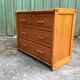 Vintage Scandinavian chest of drawers with 4 drawers in solid pine