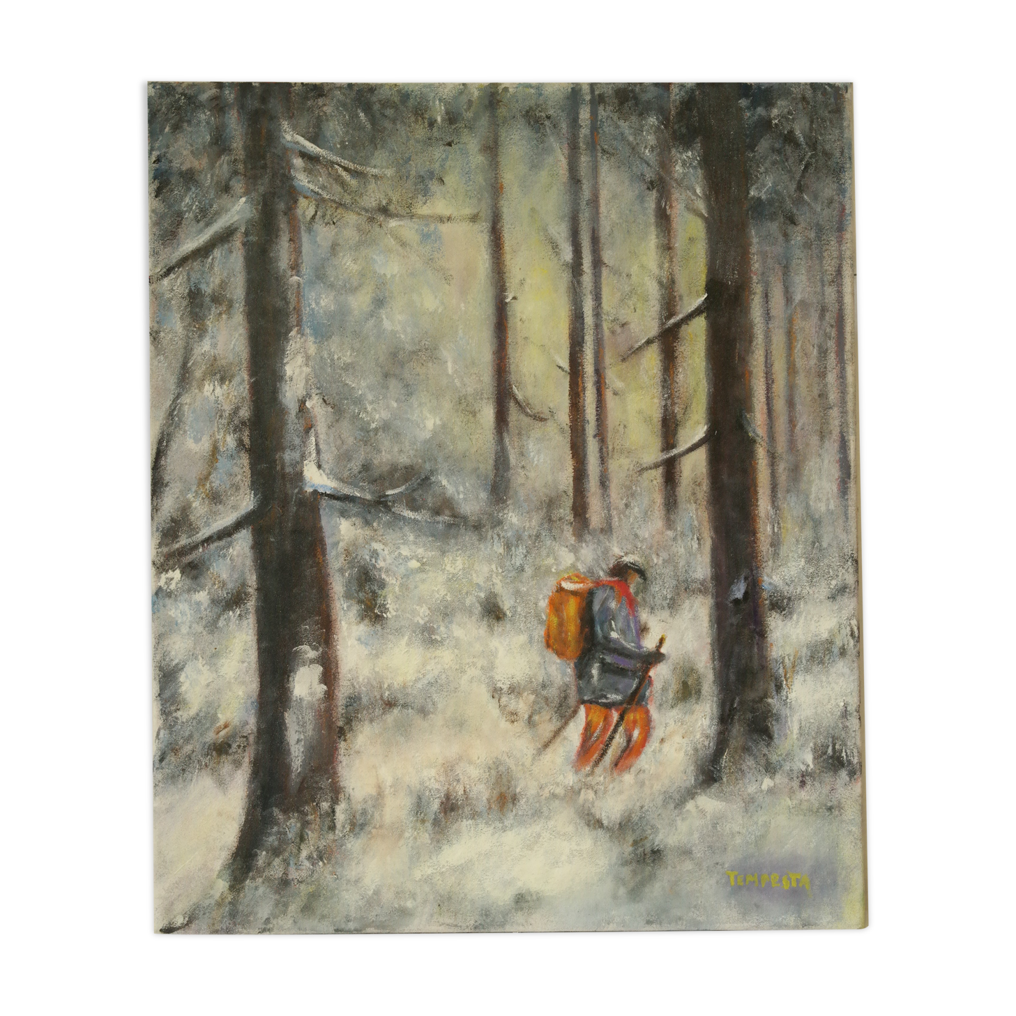 Painting on canvas winter scene 60 x 50