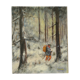 Painting on canvas scene in winter 60 x 50